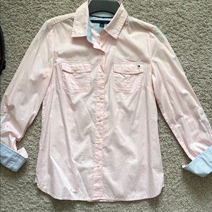 🔥Tommy Hilfiger roll-tab button up cotton shirt